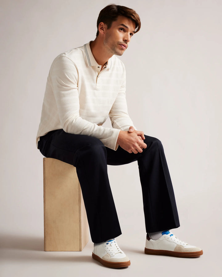 Zapatillas de piel y ante Barkerl de Ted Baker: Blanco – vista de detalle