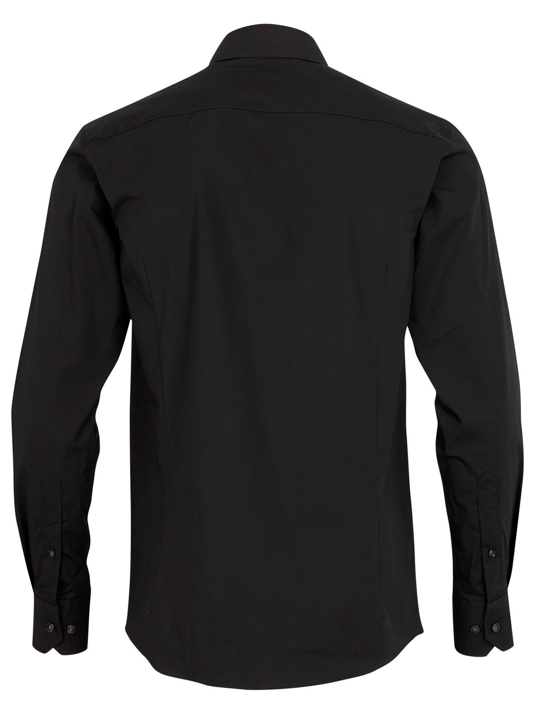 Lindbergh Plain Fine Twill Non Iron Stain Resistant Shirt in Black – product view