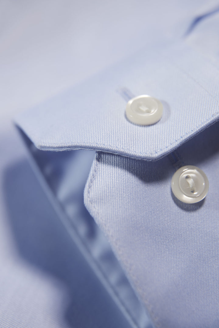 Camisa Lindbergh lisa de sarga fina, que no necesita Non: Azul claro – vista alternativa