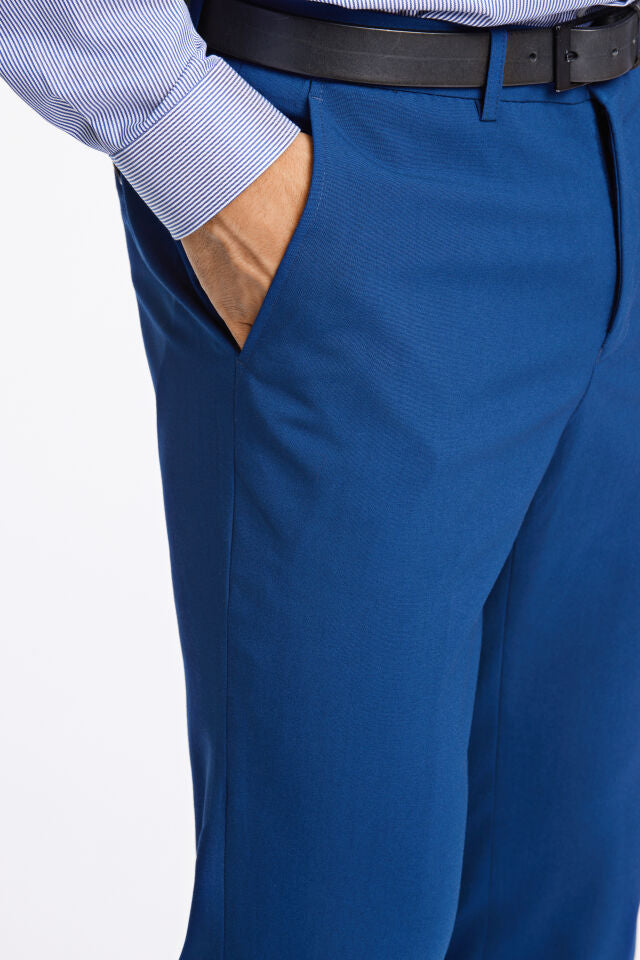 Lindbergh Einfarbiger Anzug in Slim-Fit: Blau – Rückansicht