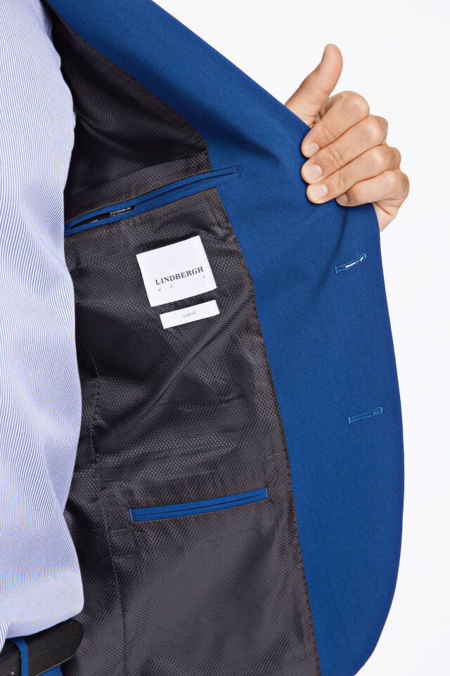 Lindbergh Einfarbiger Anzug in Slim-Fit: Blau – Detailansicht