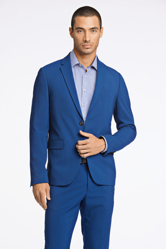 Lindbergh Einfarbiger Anzug in Slim-Fit: Blau – Produktansicht