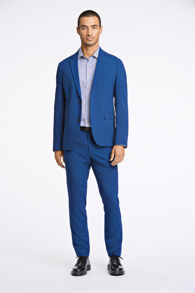 Lindbergh Einfarbiger Anzug in Slim-Fit: Blau – Lifestyle-Ansicht