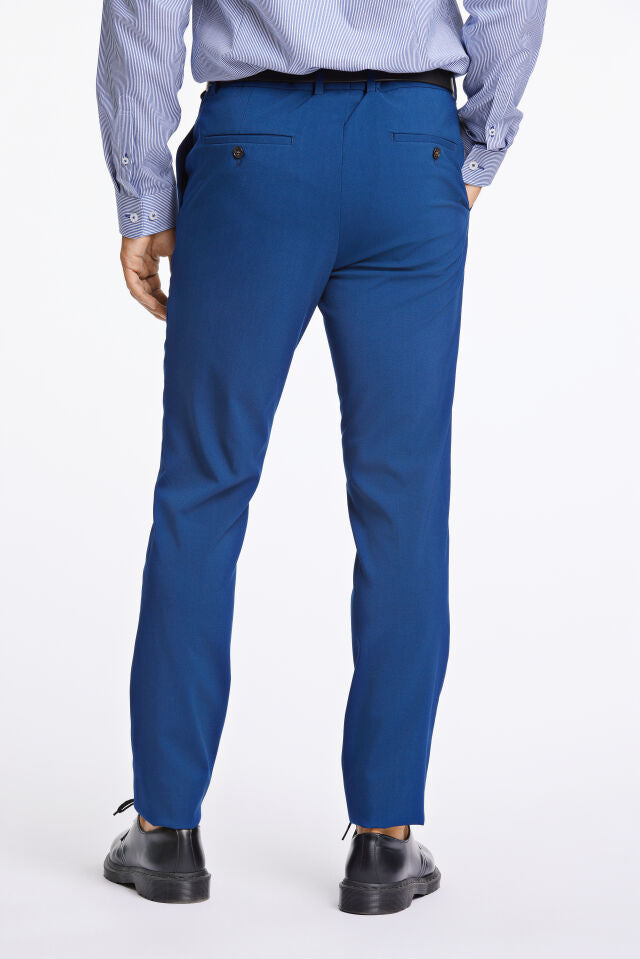 Lindbergh Einfarbiger Anzug in Slim-Fit: Blau – Seitenansicht