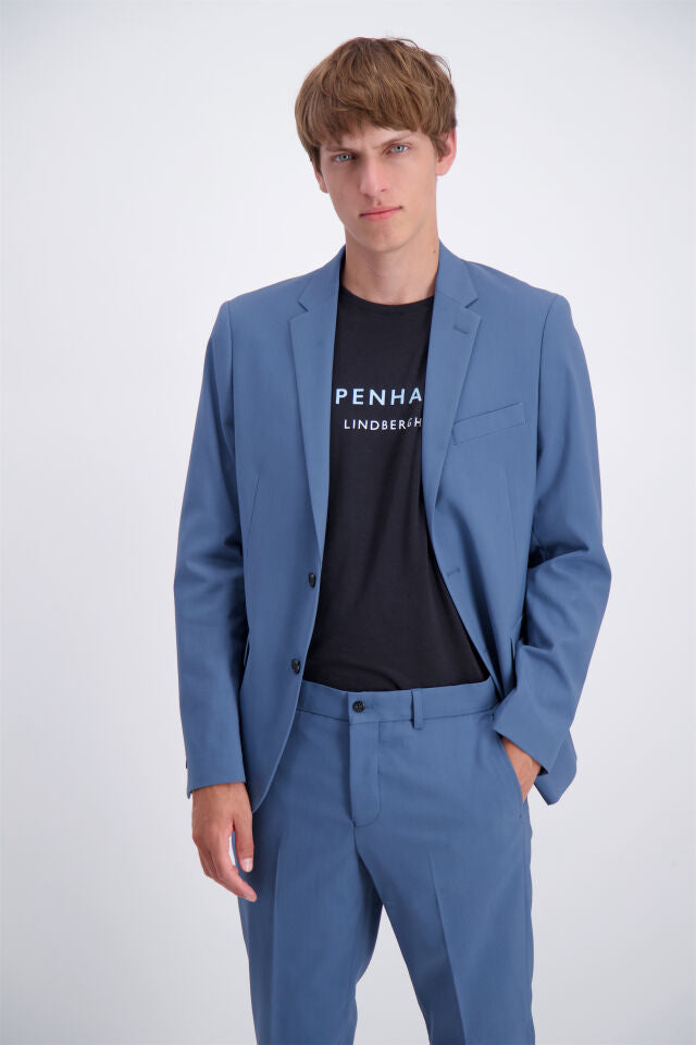 Traje liso Lindbergh de corte entallado: Azul cielo – vista del producto