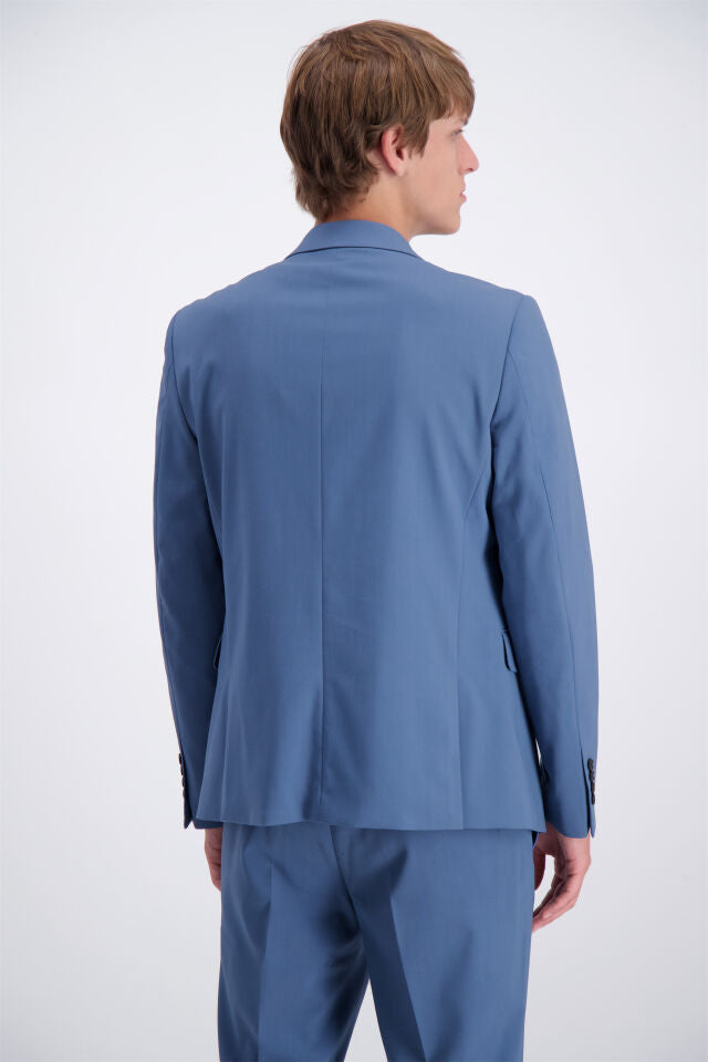 Traje liso Lindbergh de corte entallado: Azul cielo – vista lateral
