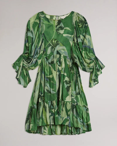 Ted Baker Lillon Μακρυμάνικο Cover Up Φόρεμα | Πράσινο