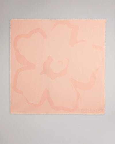 Ted Baker Kemila Magnolia Μεγάλο Τετράγωνο Φουλάρι | Ροζ