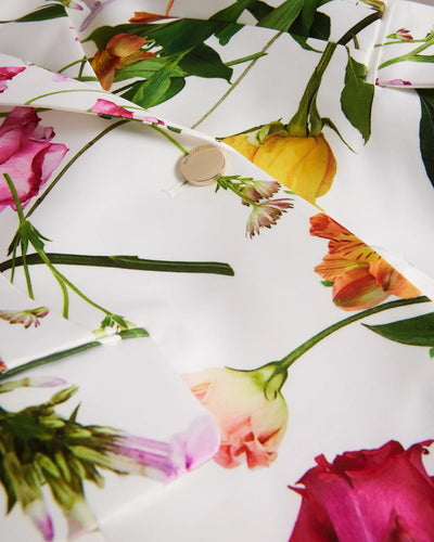 Ted Baker Ziaah Φλοράλ Slim Fit Σακάκι | Λευκό