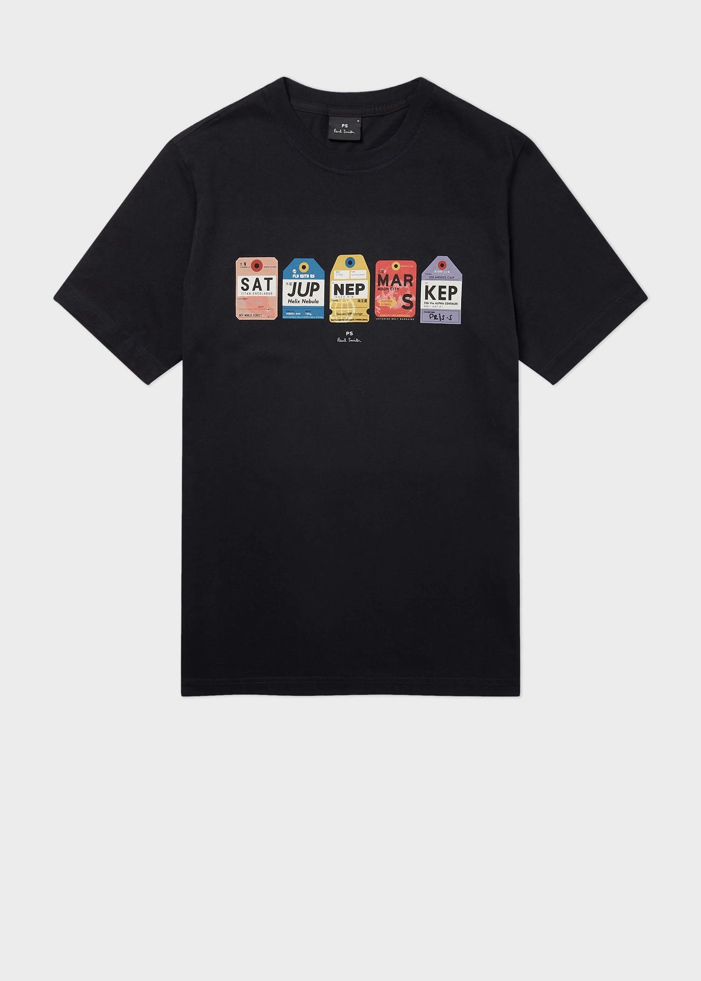 Paul Smith Βαμβακερό T-shirt " Luggage Tags" | Μαύρο