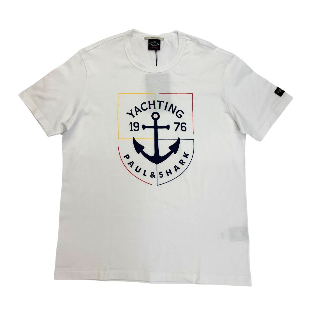 Paul & Shark Βαμβακερό T-Shirt | Λευκό