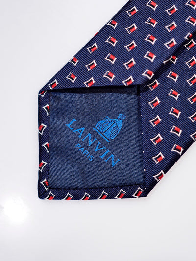 Lanvin Μεταξωτή γραβάτα | Μπλε / Κόκκινο