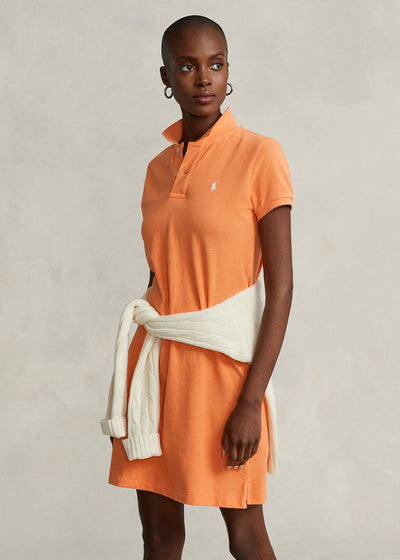Ralph Lauren Βαμβακερό Φόρεμα Πόλο | Πορτοκαλί