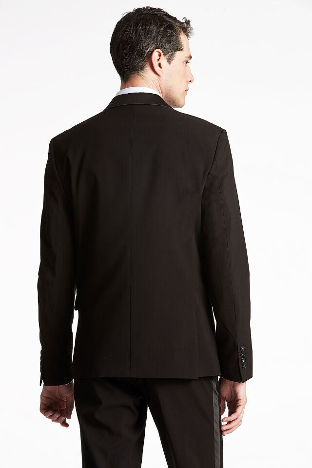 Lindbergh Ελαστικό Ταξίντο Κοστούμι Slim Fit | Μαύρο