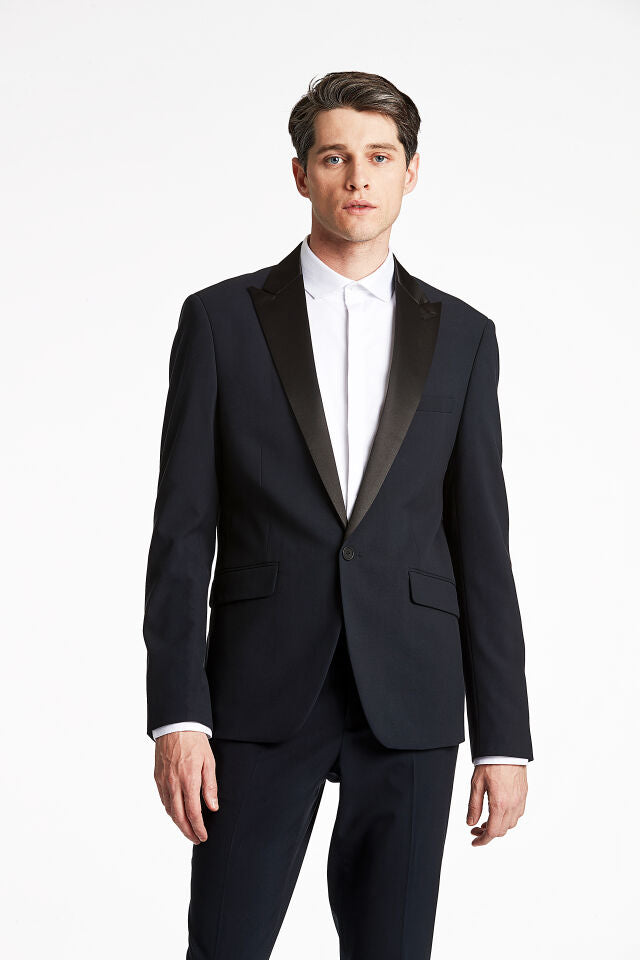 Lindbergh Ελαστικό Ταξίντο Κοστούμι Slim Fit | Σκούρο Μπλε