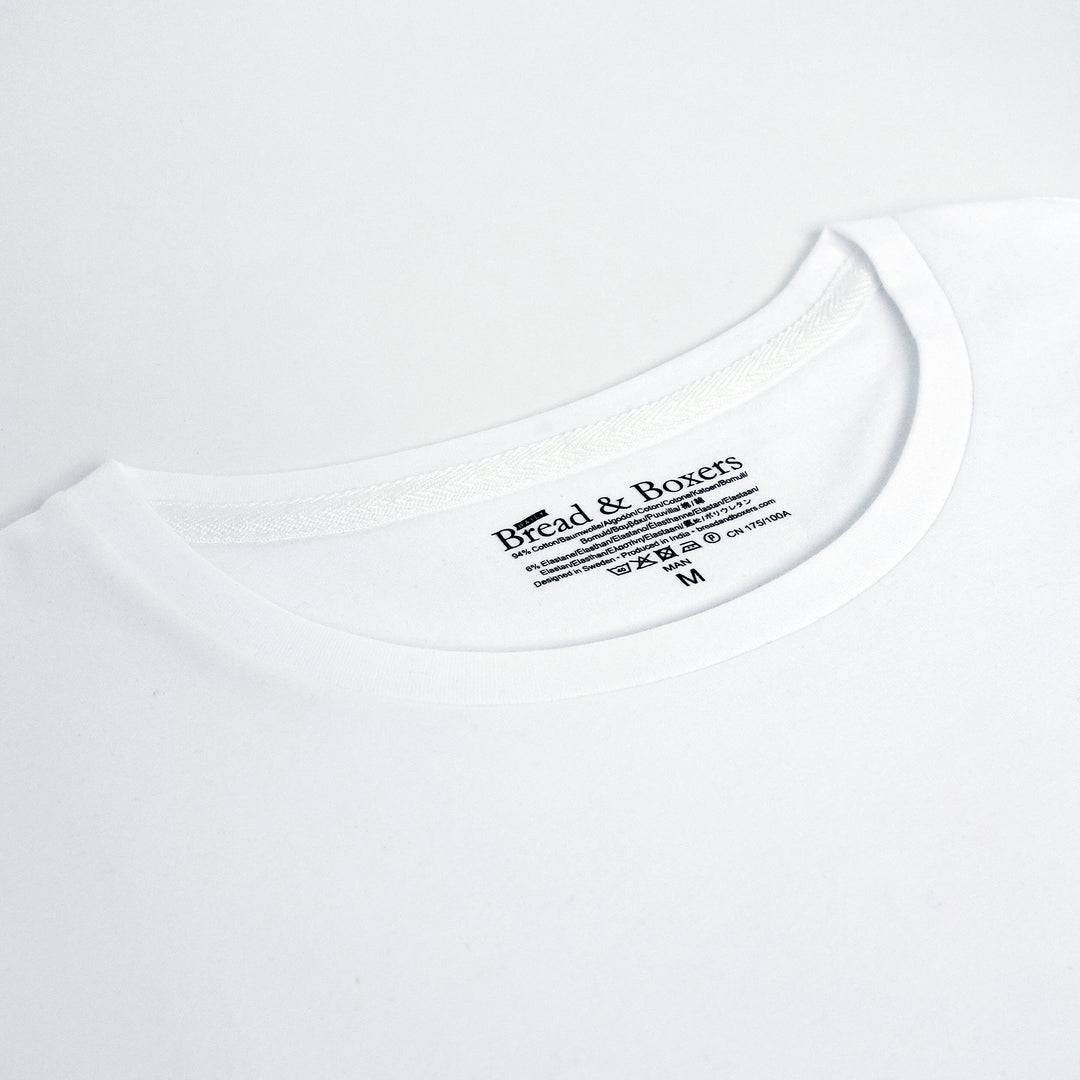 T-shirt à col rond pour homme Bread &amp; Boxers | BLANC