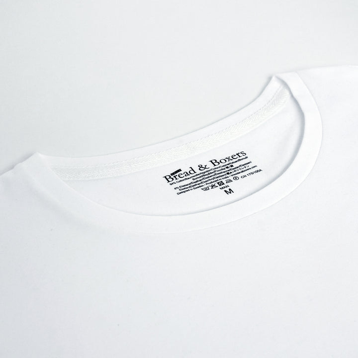 T-shirt à col rond pour homme Bread &amp; Boxers | BLANC