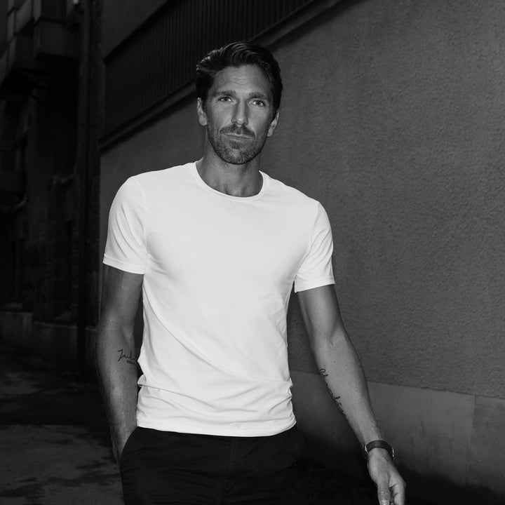 T-shirt à col rond pour homme Bread &amp; Boxers | BLANC