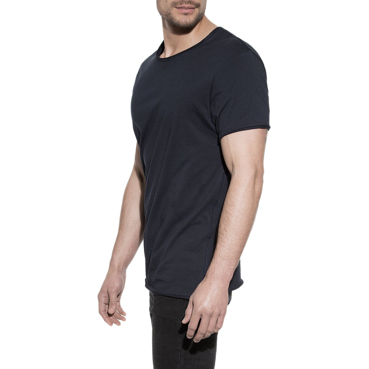 Camiseta de cuello redondo de ropa interior masculina de estilo holgado de Bread &amp; Boxers | AZUL MARINO OSCURO