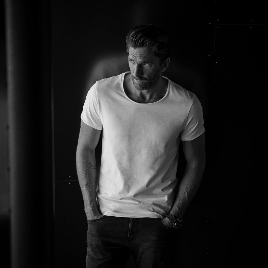 T-shirt à col rond pour homme « Relaxed » de Bread &amp; Boxers | BLANC