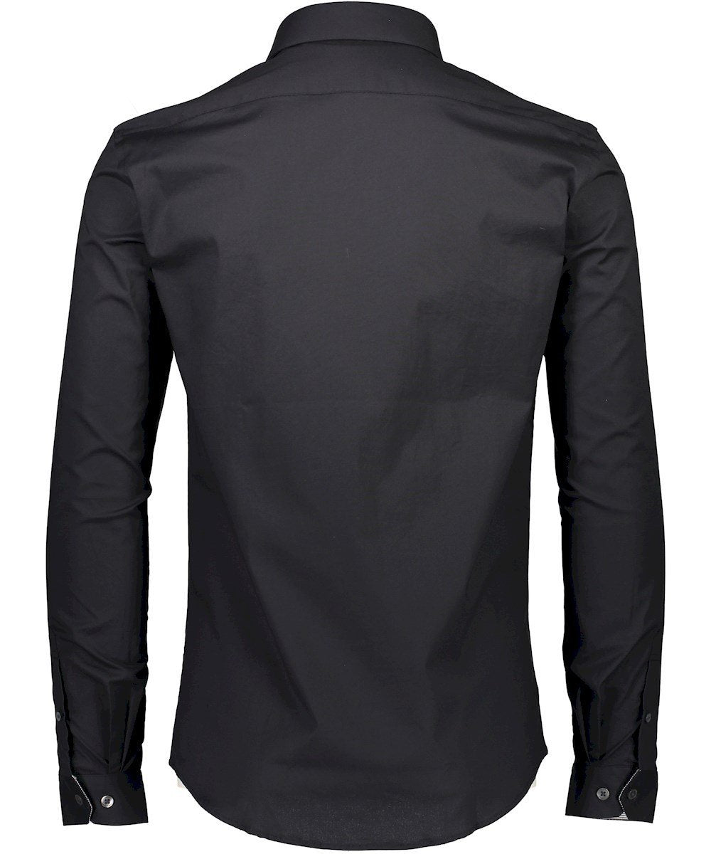 Lindbergh Men's Shirt Lindbergh Shirt Plain Stretch | BLACK