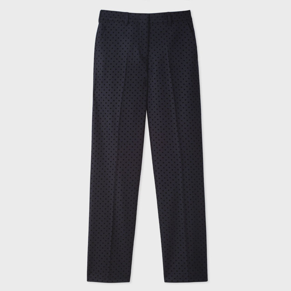 Paul Smith Women's Trousers Paul Smith Trousers Flocked Polka Dot | NAVY