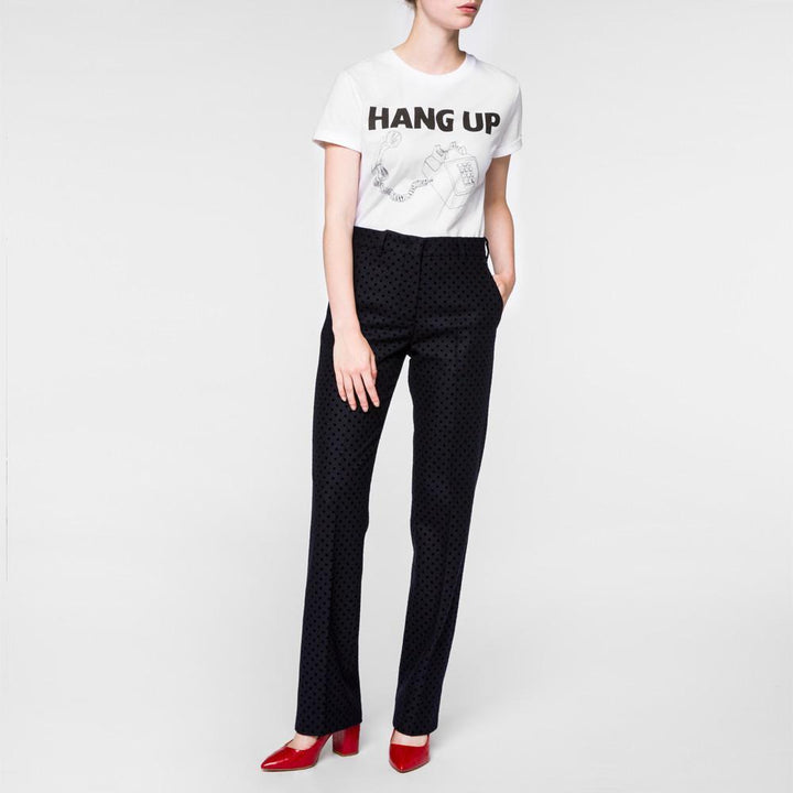 Paul Smith Women's Trousers Paul Smith Trousers Flocked Polka Dot | NAVY