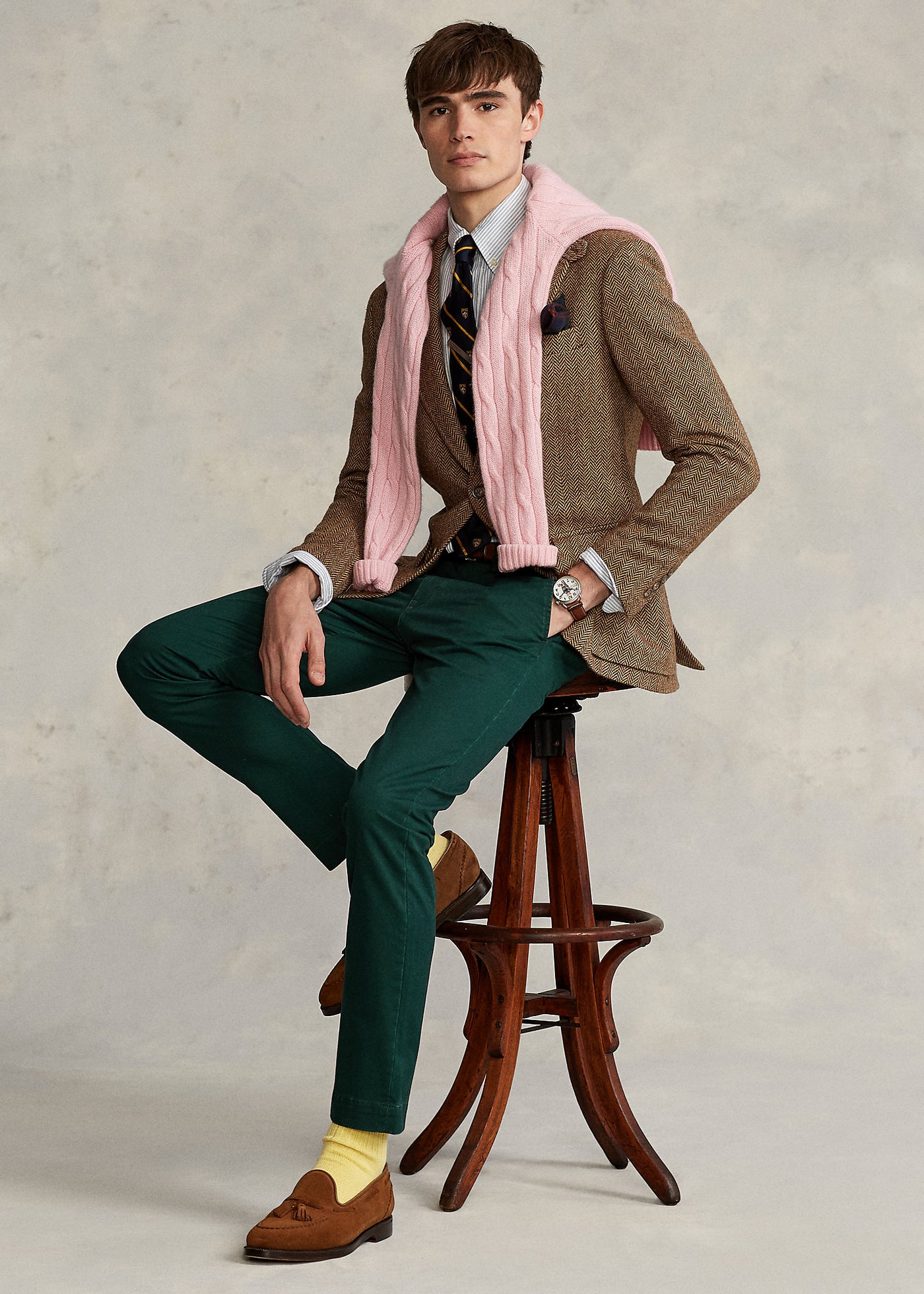 Ralph Lauren Slim-Fit Twill Ελαστικό Παντελόνι | Πράσινο