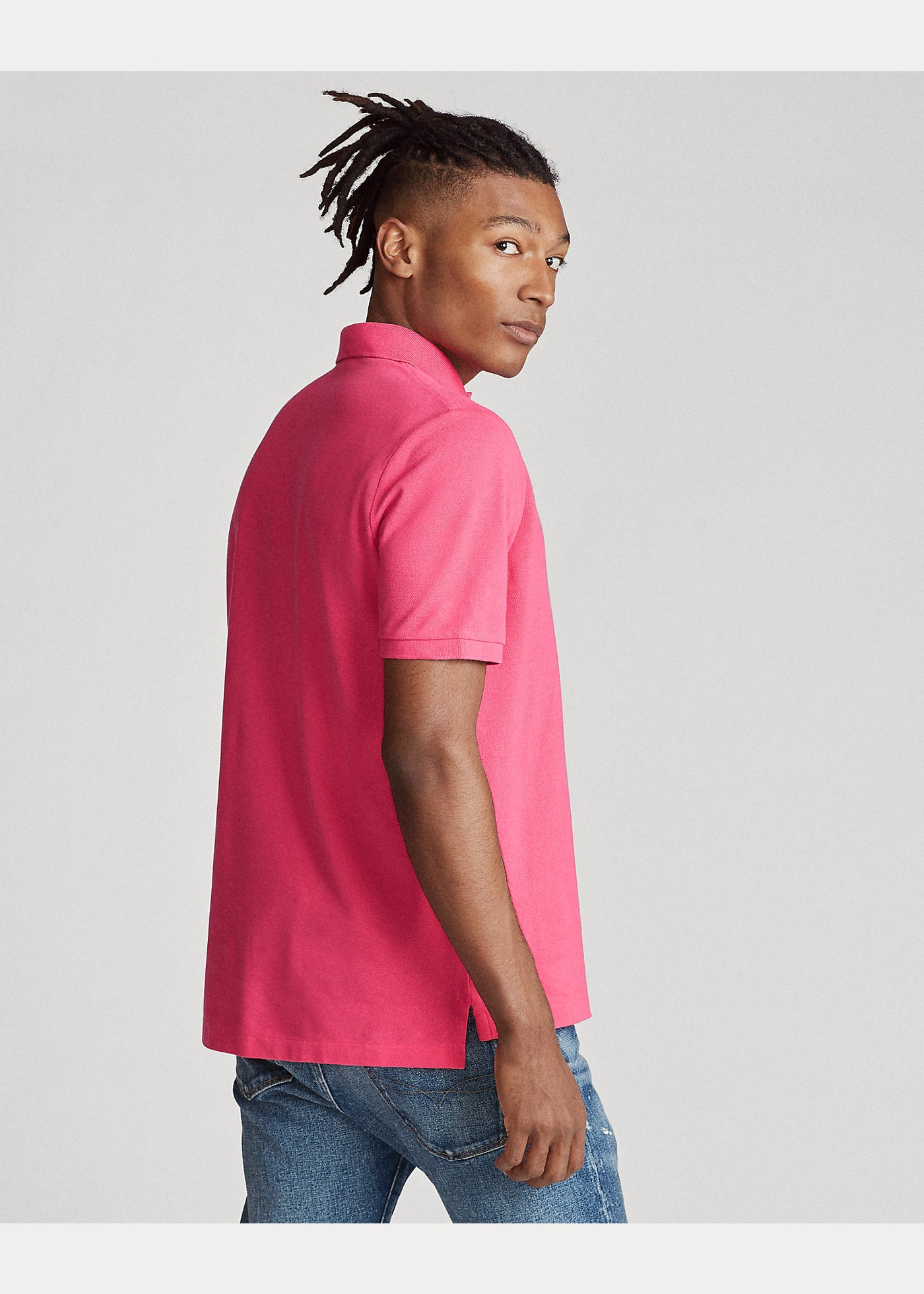 Ralph Lauren Custom Slim Fit Πόλο | Hot Ροζ