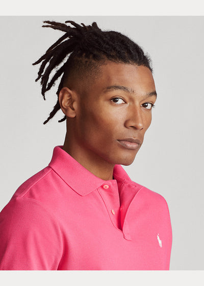 Ralph Lauren Custom Slim Fit Πόλο | Hot Ροζ
