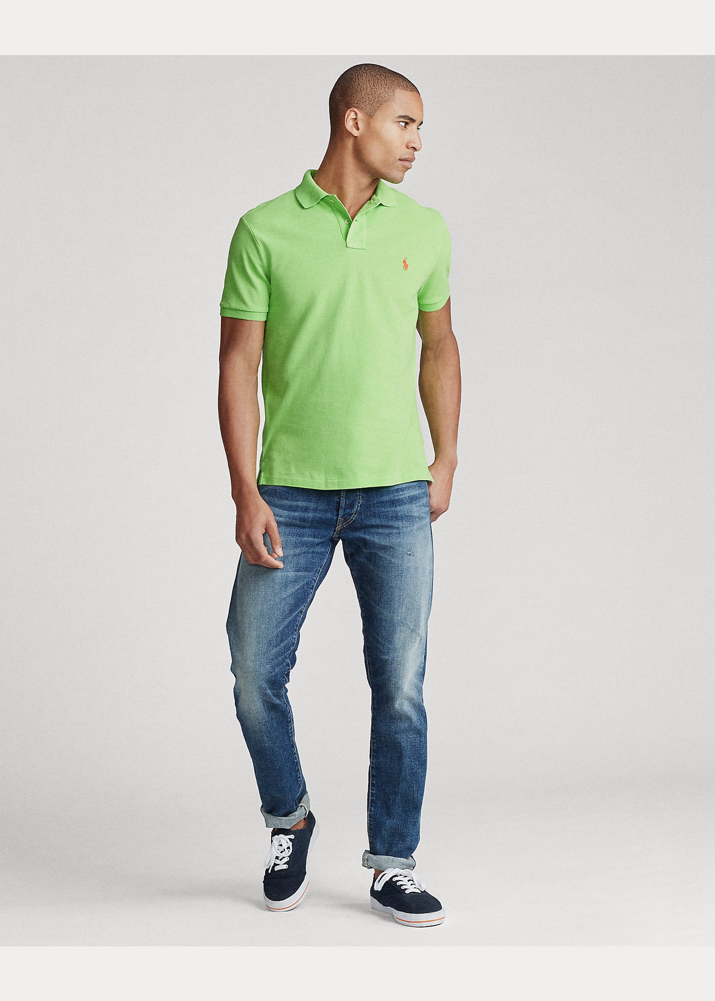 Ralph Lauren Custom Slim Fit Πόλο | Λαχανί