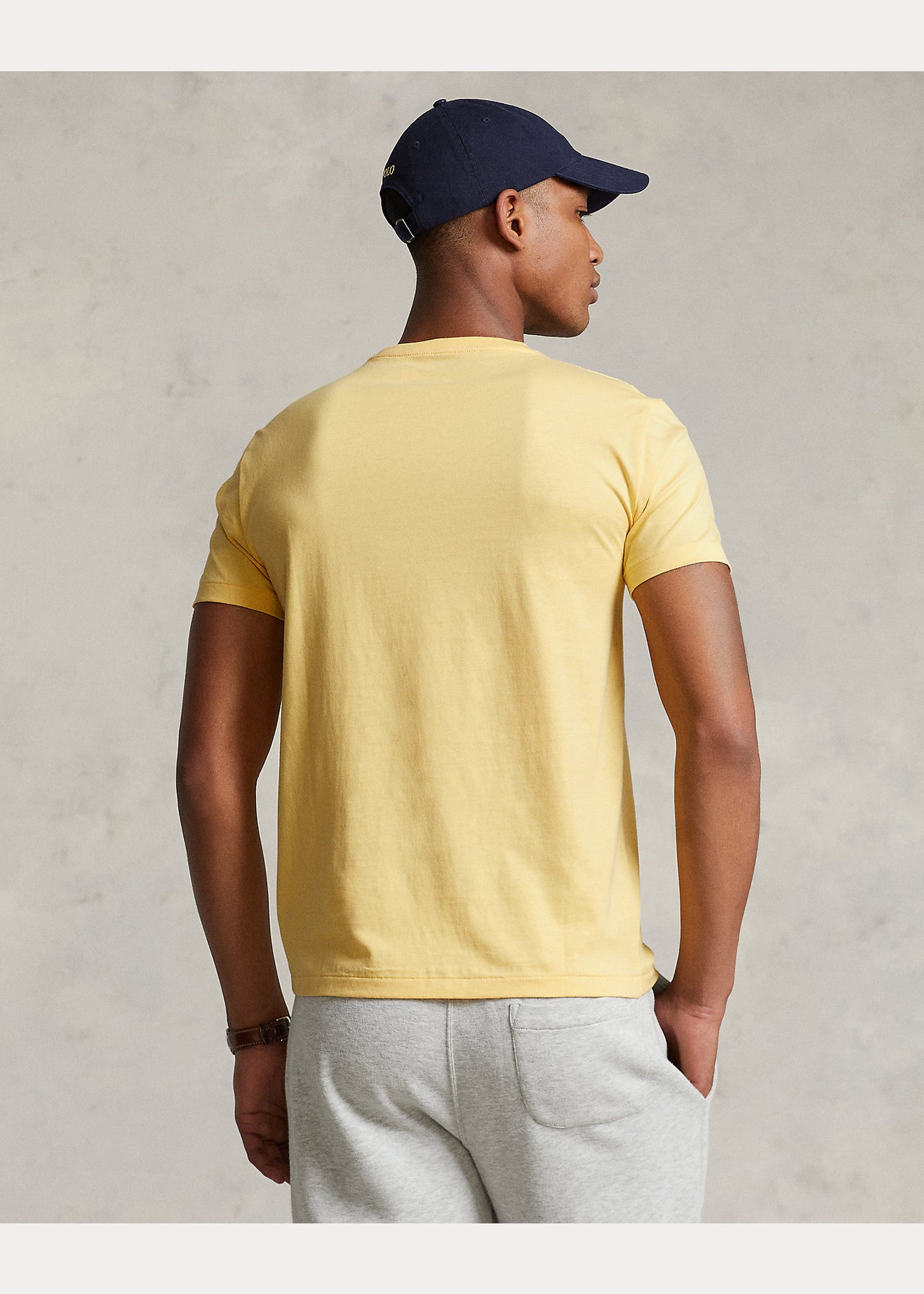 Ralph Lauren Custom Slim Fit Τζέρσει T-Shirt Λαιμόκοψη | Κίτρινο