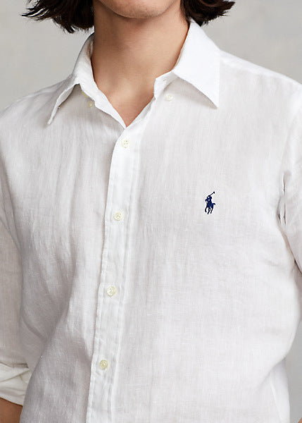 Ralph Lauren Custom Fit Λινό Υποκάμισο | Λευκό