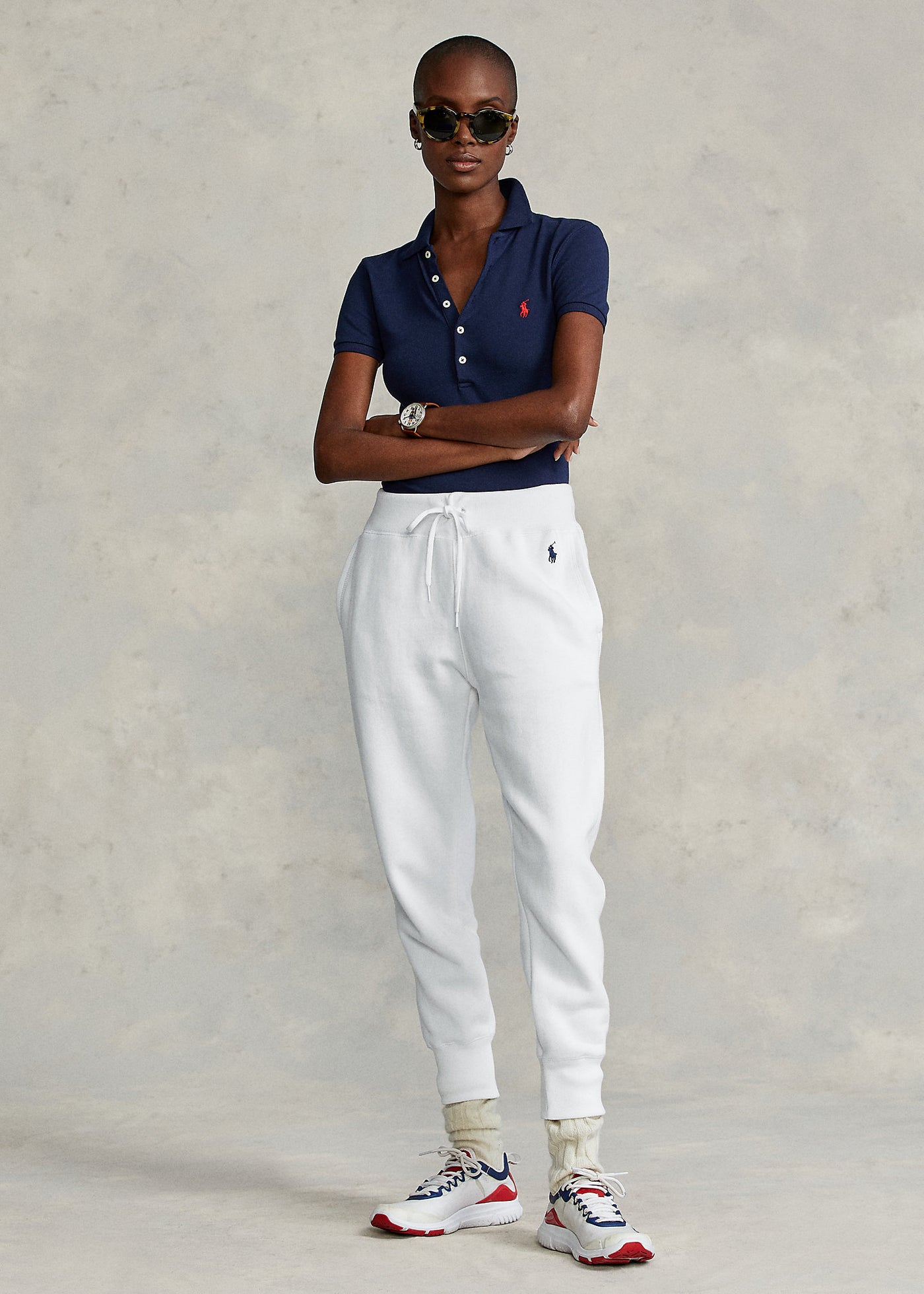 Ralph Lauren Fleece Παντελόνι Φόρμας | Λευκό