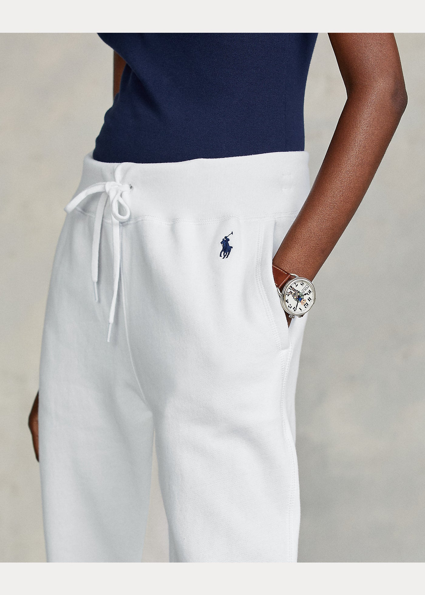 Ralph Lauren Fleece Παντελόνι Φόρμας | Λευκό