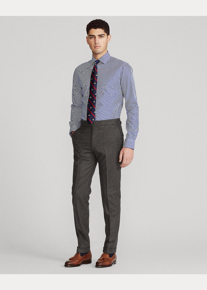 Ralph Lauren Slim Fit Ριγέ Υποκάμισο Ποπλίνα | Μπλε/Λευκό