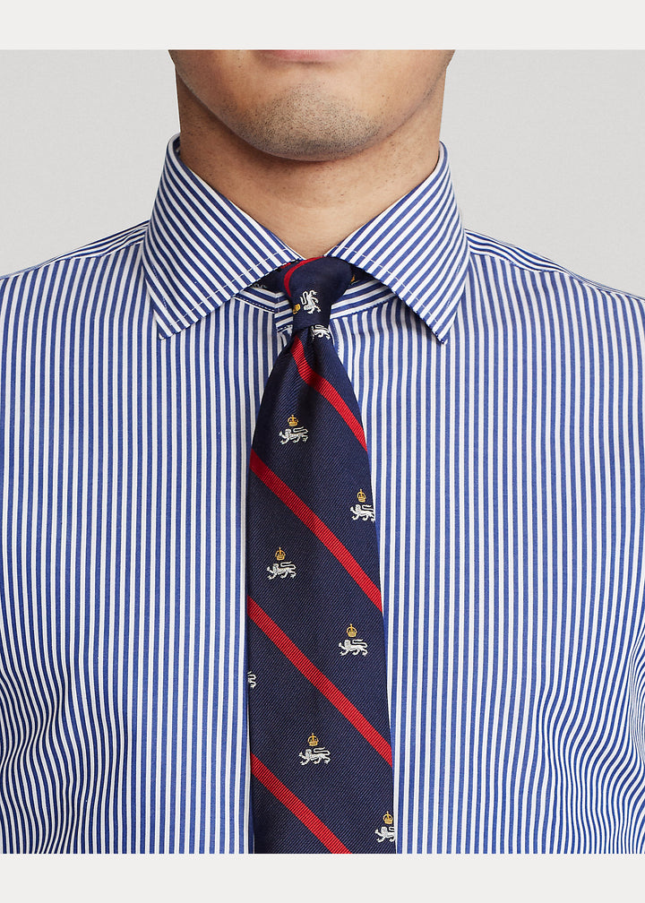 Ralph Lauren Slim Fit Ριγέ Υποκάμισο Ποπλίνα | Μπλε/Λευκό