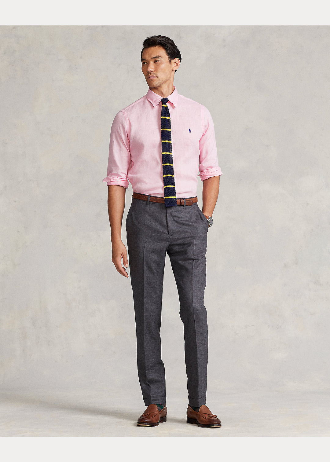 Ralph Lauren Custom Fit Λινό Υποκάμισο | Ροζ