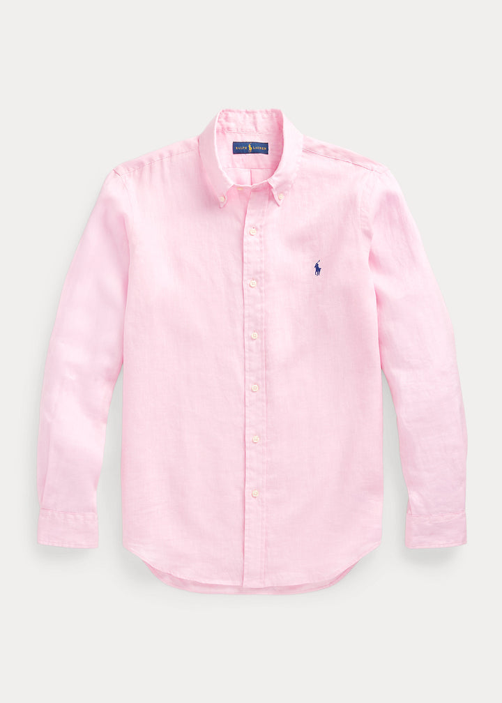 Ralph Lauren Custom Fit Λινό Υποκάμισο | Ροζ