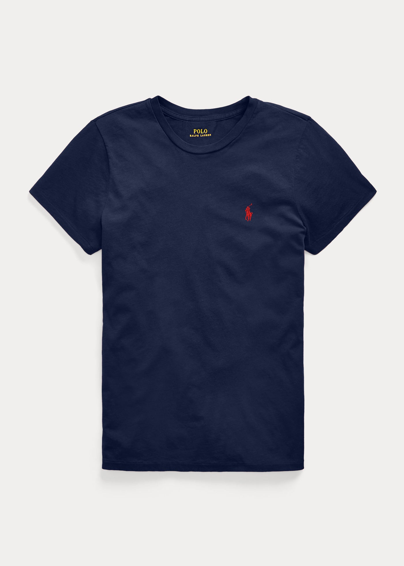Ralph Lauren Βαμβακερό Μπλουζάκι με Λαιμόκοψη | Σκούρο Μπλε