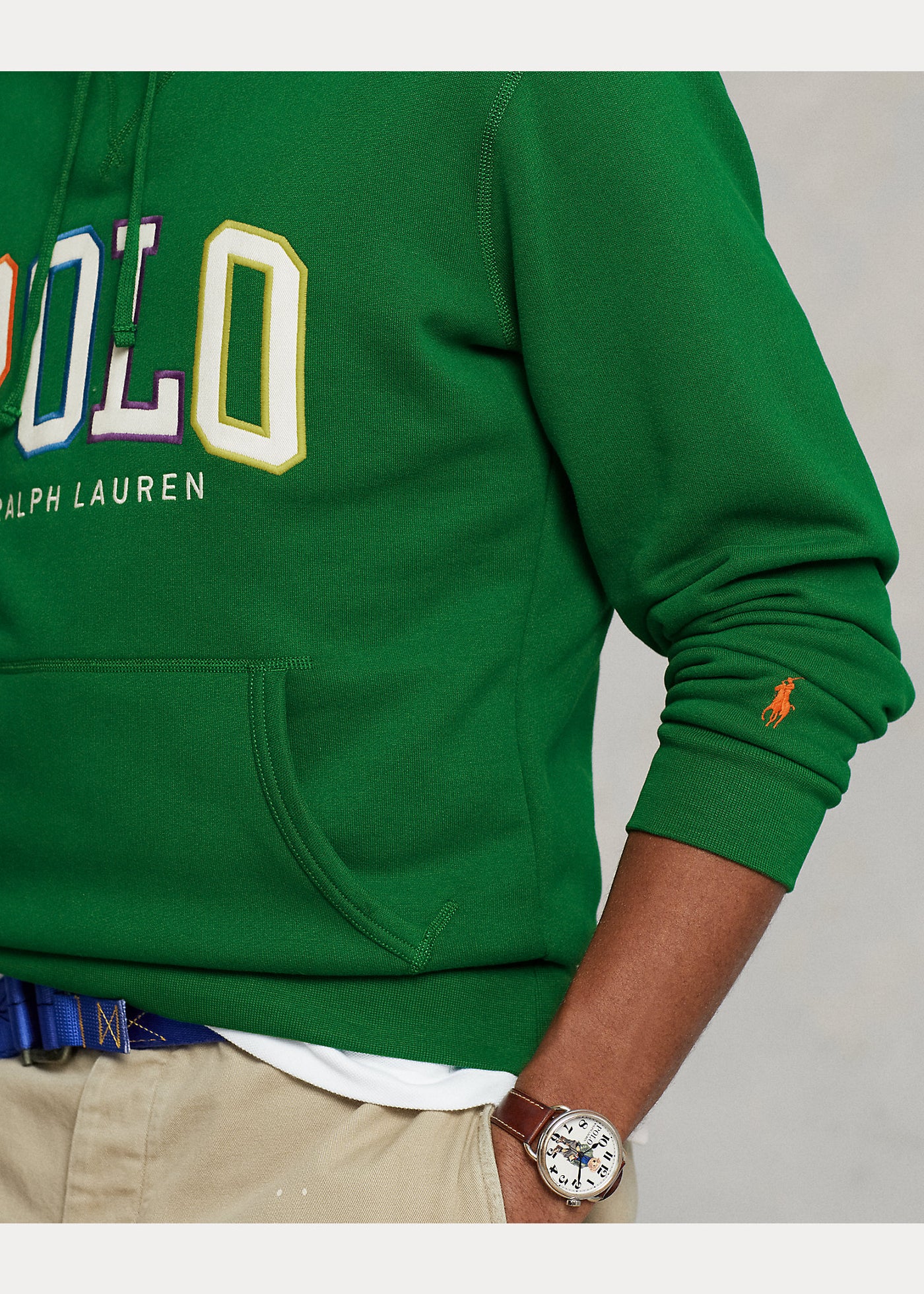 Ralph Lauren Φλις Φούτερ με Κουκούλα και Λογότυπο | Πράσινο