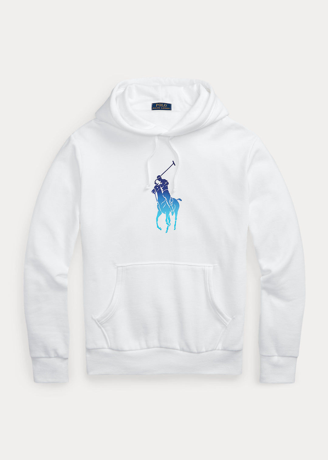 Ralph Lauren Ombré Φλις Φούτερ με Κουκούλα και Big Pony | Λευκό