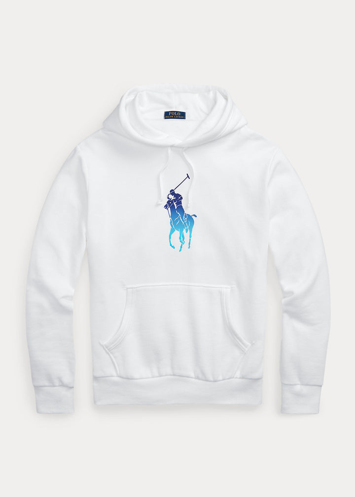 Ralph Lauren Ombré Φλις Φούτερ με Κουκούλα και Big Pony | Λευκό