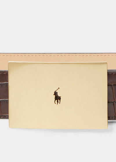 Ralph Lauren Κροκ Ζώνη | Σοκολατί