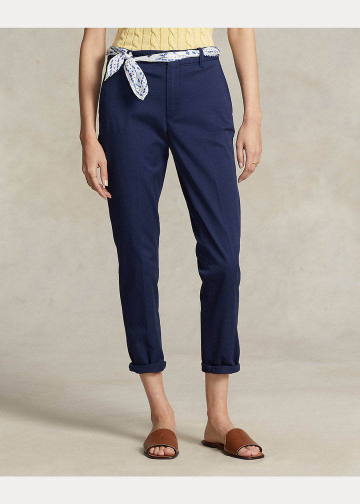 Ralph Lauren Cropped Slim Fit Τσίνο Παντελόνι | Σκούρο Μπλε