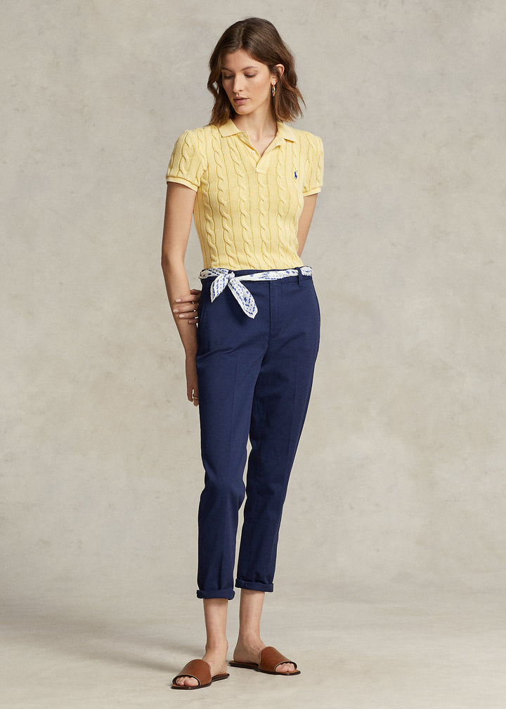Ralph Lauren Cropped Slim Fit Τσίνο Παντελόνι | Σκούρο Μπλε