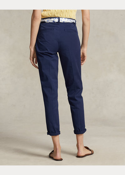 Ralph Lauren Cropped Slim Fit Τσίνο Παντελόνι | Σκούρο Μπλε