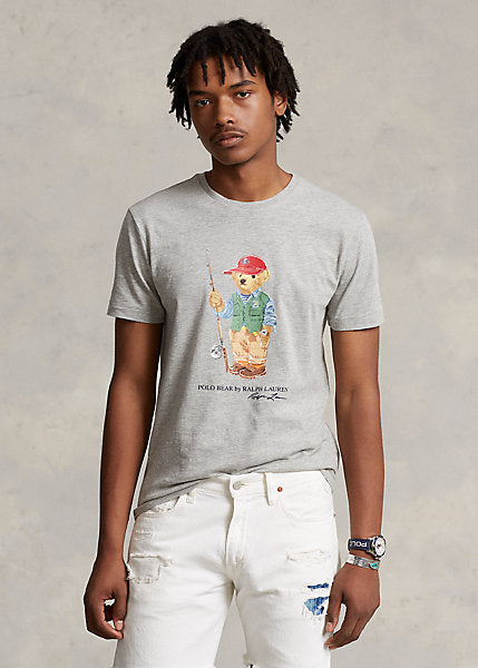 Ralph Lauren Custom Slim Fit T-Shirt με Αρκουδάκι | Γκρι
