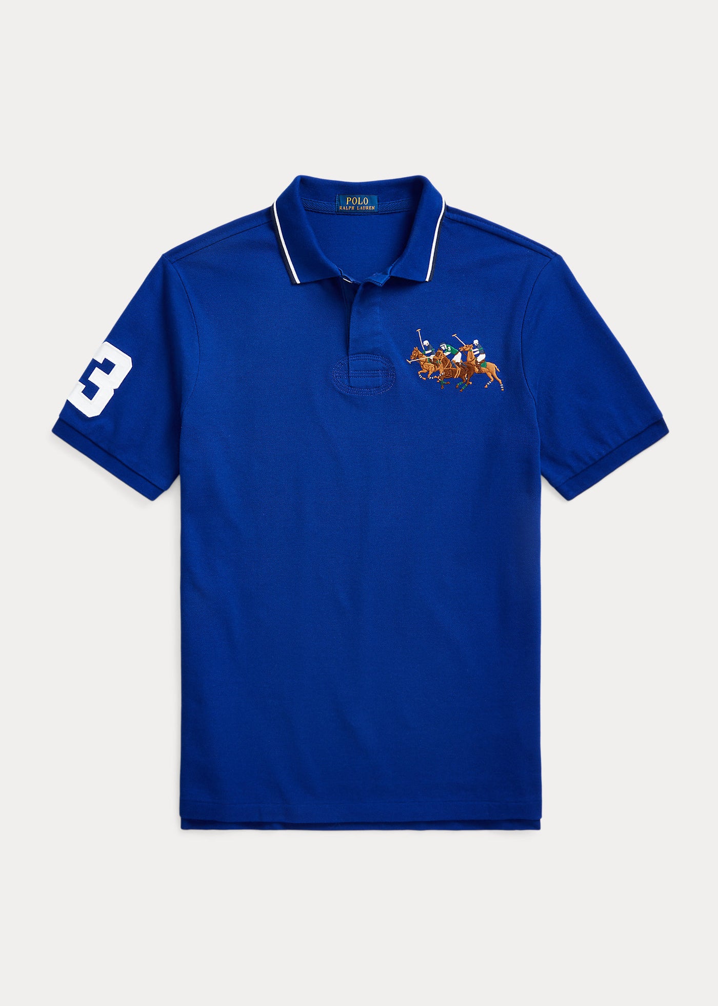Ralph Lauren Custom Slim Fit Πόλο με Τριπλό Πόνυ | Ρουά