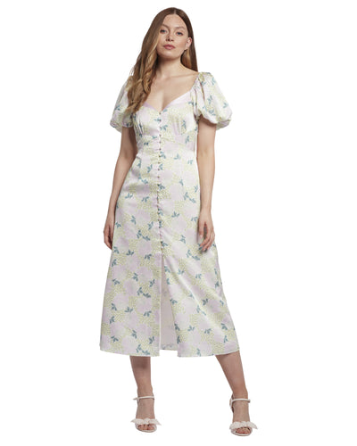 Ted Baker Ledaah Midi Φόρεμα με Φουσκωτά Μανίκια | Λιλά